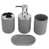 4Pcs Set Bathroom Kit Accessory Plastic Lotion Bottle Storage Cup Rinse Cup Soap Dish