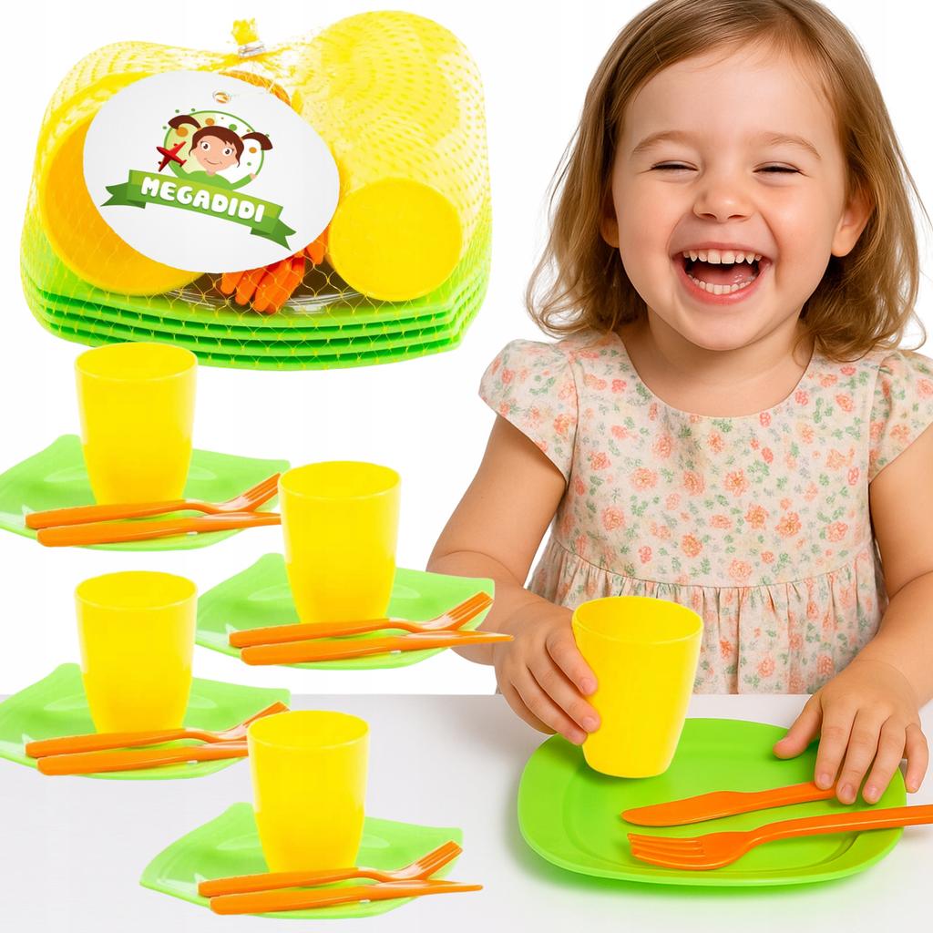 DISHES SET toy dishes SET for FOUR PEOPLE picnic set