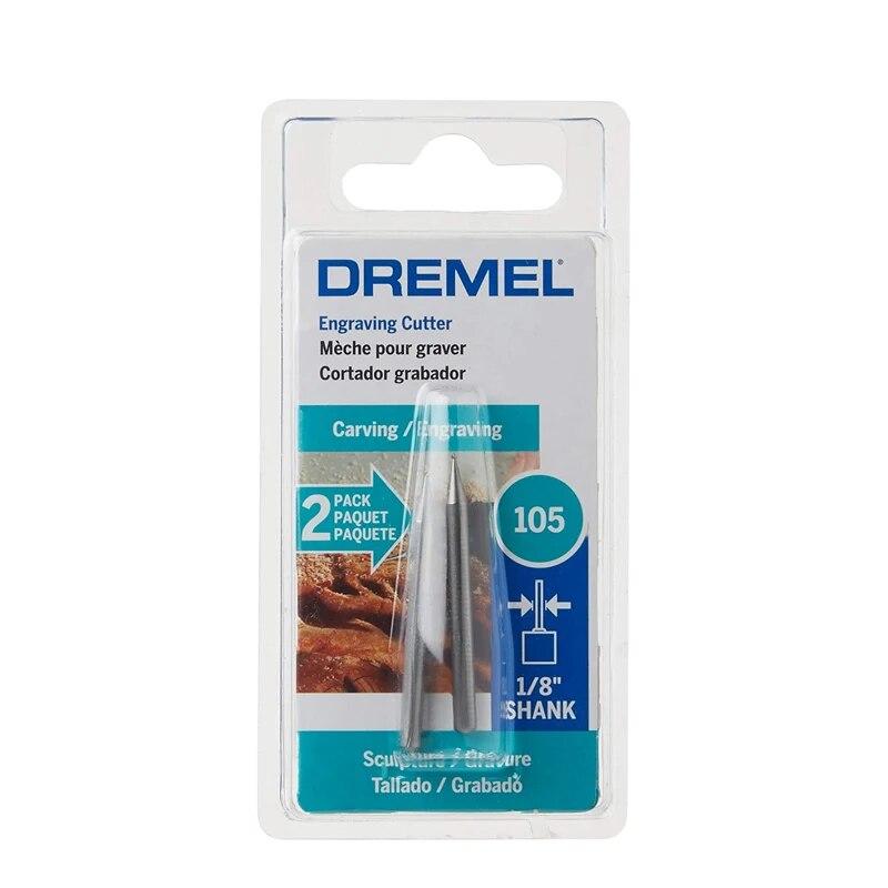 Dremel 105 2 teile/paket Gravur Fräser 1/8 "Schaft Gravur Bits 0,8mm Arbeits Durchmesser Rotations Werkzeuge Kit Für Holz Glas Material