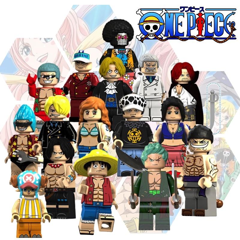 Set aus 15 One Piece Piraten-Bausteinen Chopper Luffy Zoro Robin Franky und mehr!