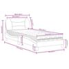 VidaXL Bed with Mattress White 90x200 Cm Faux Leather 3208697