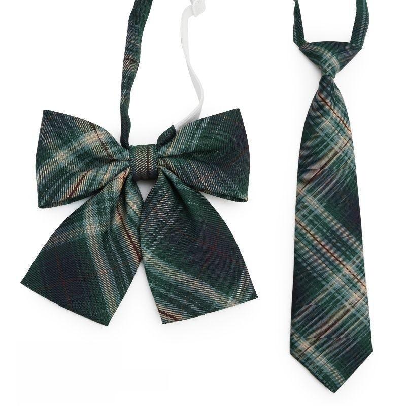 Childrens School Uniform Tie With Gingham Pattern Design For Graduation Photo Shoots
