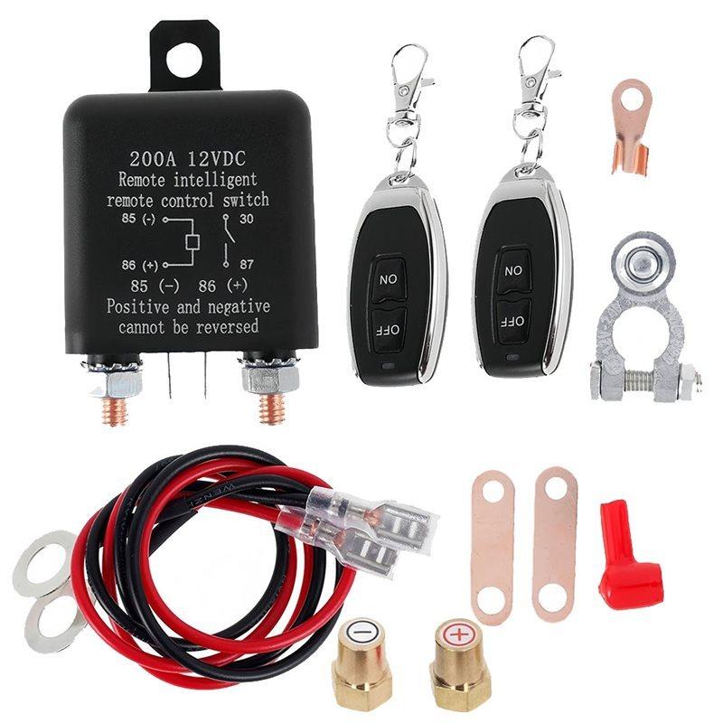 Remote Control 12V Battery Switch Relay Disconnect Cut Off Isolator Switch For Car Battery