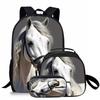 New Astronaut Space Pattern Three Piece Set Knapsacks for Male Plus Girls Best Gifts 2D Flat  Comic School Rucksack for Youth