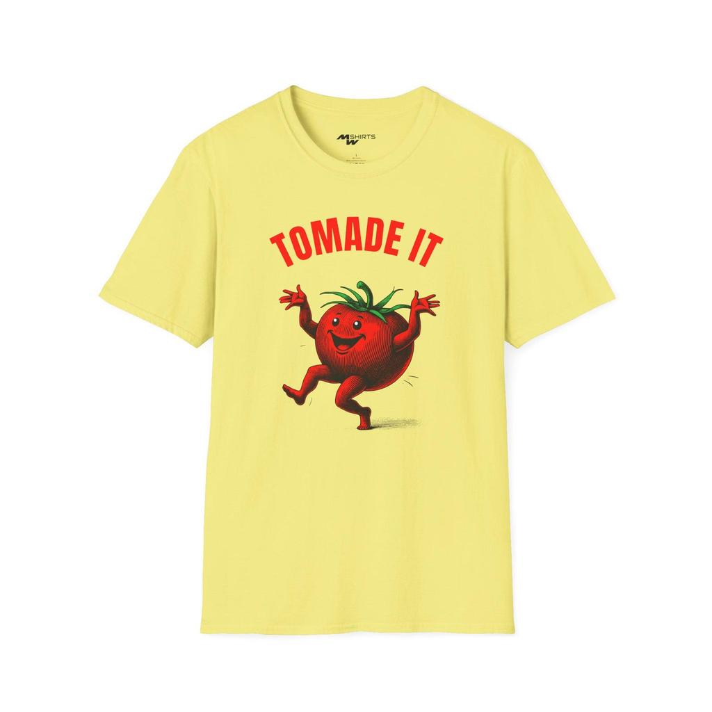 Tomade It/ Vintage-Style Dancing Tomato T-Shirt/ Unisex Softstyle T-Shirt