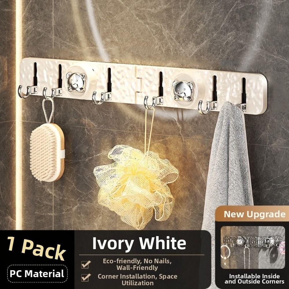 Punch-Free Folding Suction Cup Hook Detachable Sundries Storage Hook  Laundry Room