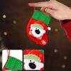 Christmas Socks Gift Bag Small Candy Decorations Gift Bag Christmas Snowman Deer Old Man Socks Pendant