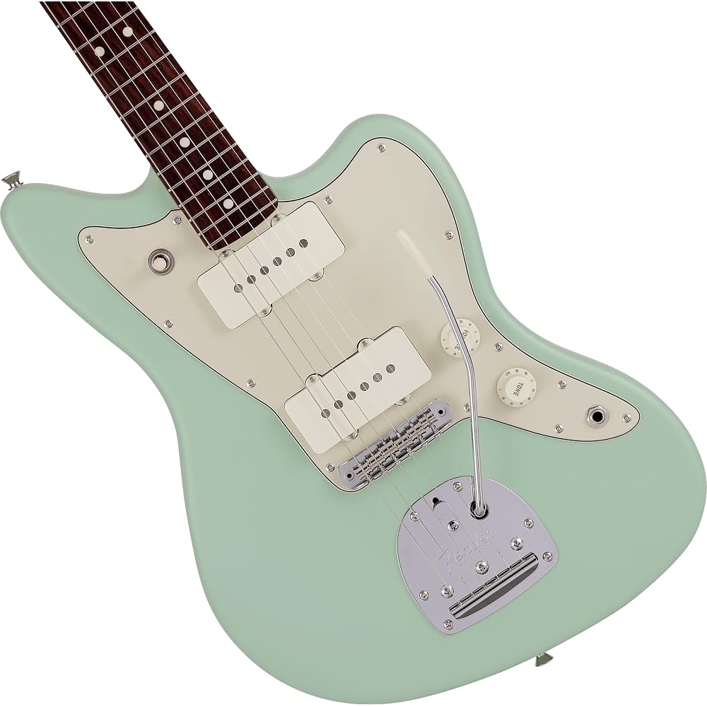 Fender Short Scale Guitar Made in Japan Junior Collection Jazzmaster®, Rosewood Fingerboard, Satin Surf Green, with Soft Case