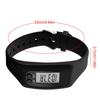 LED Pedometer Bracelet Walking Running Pedometer 12/24H Time Display Silicone Step Trackers Multi-Function for Outdoor Sports