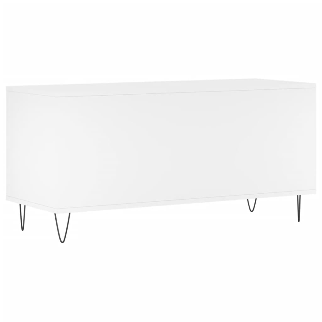 White Record Cabinet 100 x 38 x 48 cm Engineered Wood