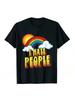 I Hate People Funny Antisocial Vintage Rainbow T-Shirt Vest Print Top T-Shirt  T-Shirt Wo'unisex Clothing Graphic Aesthetic