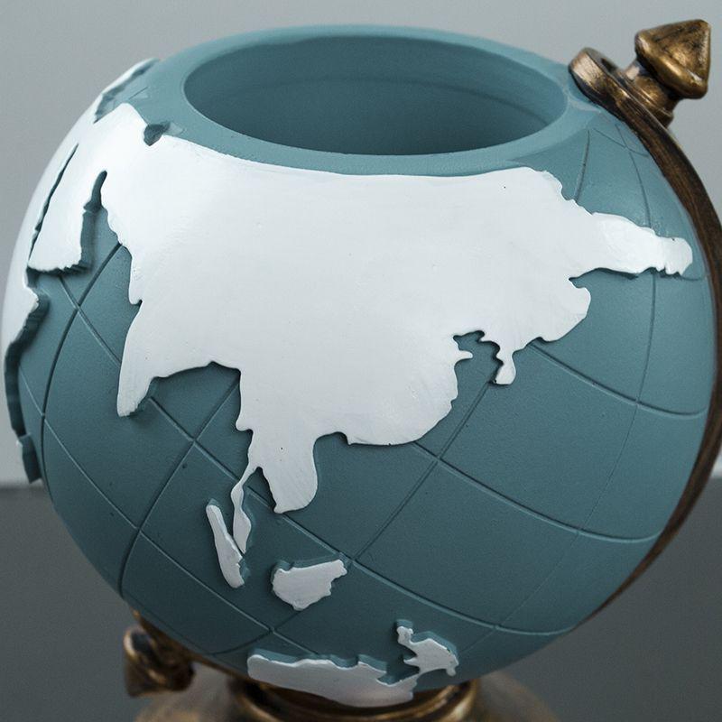European Retro Globe Pen Holder - Room & Office Decor, Desktop Storage, Student Gift