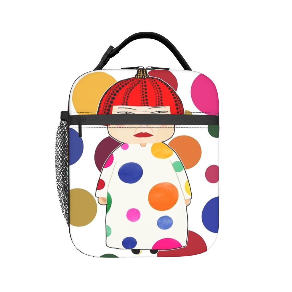 Yayoi Kusama Thermal Insulated Lunch Bag for Work Portable Food Container Bags Cooler Thermal Lunch Box