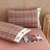 2026 Retro Striped Cotton Flannel Bedding Set Cartoon Embroidered 4pcs All