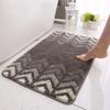 Gradient Flocked Bath Mat Non-Slip Absorbent Floor Rug Entryway Kitchen Bedroom Bathroom Machine Washable