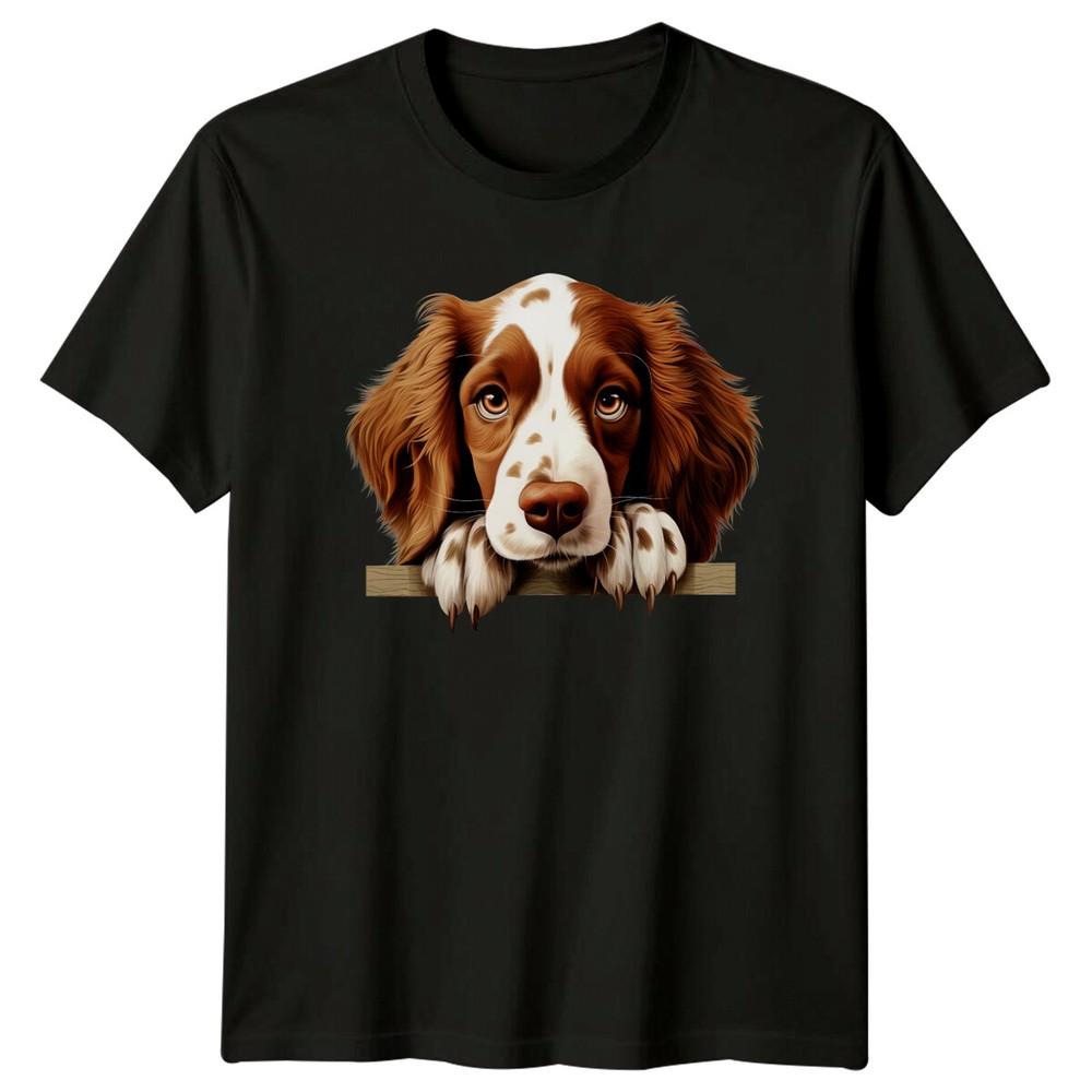 

Springer Spaniel Puppy Dog Peekaboo Cute Pet Animal Breed TShirt Unisex T-Shirt XL