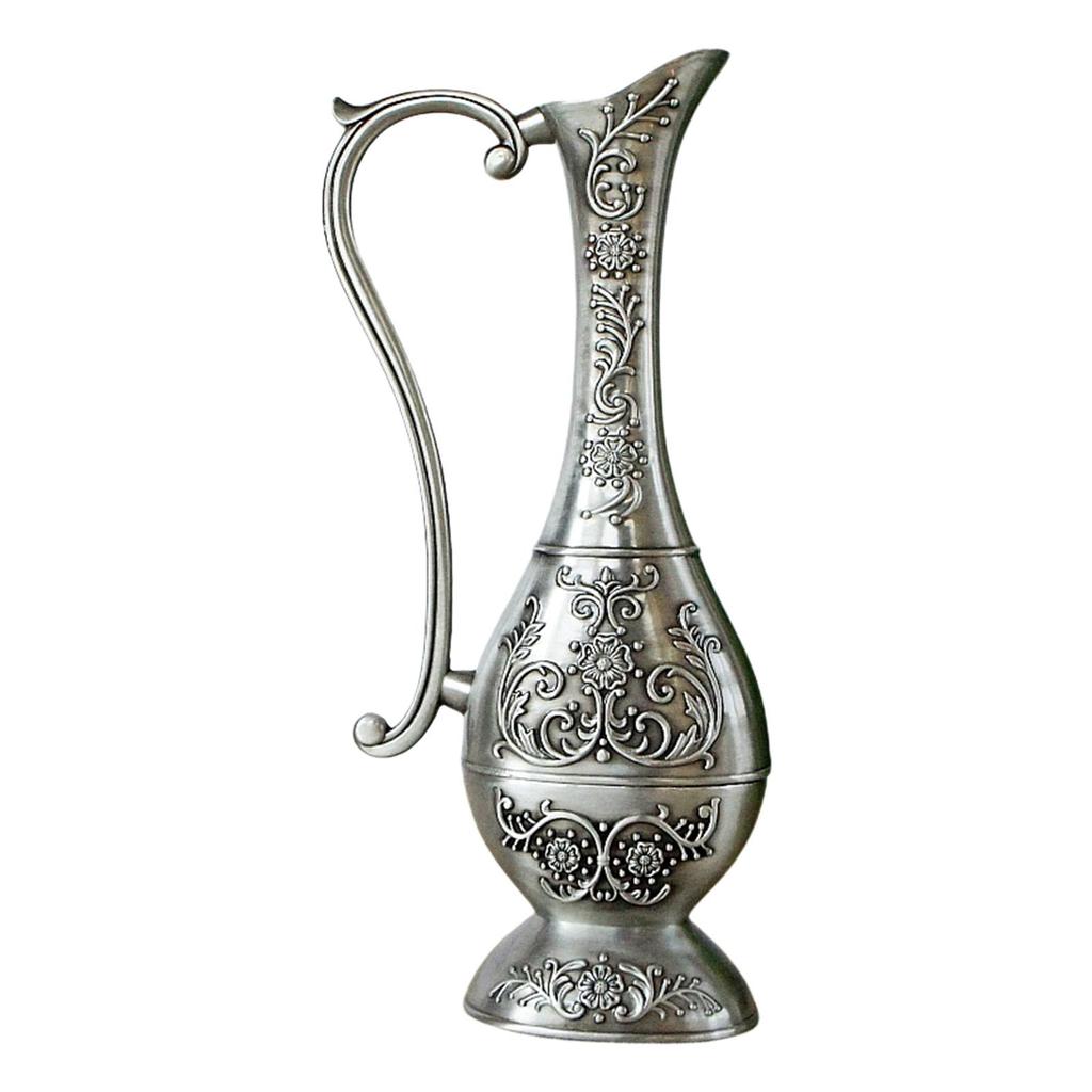 Vintage Metal Vase Decorative Flower Vase Antique Art Craft Hotel Decor for Home Living Room Office Decoration Gift