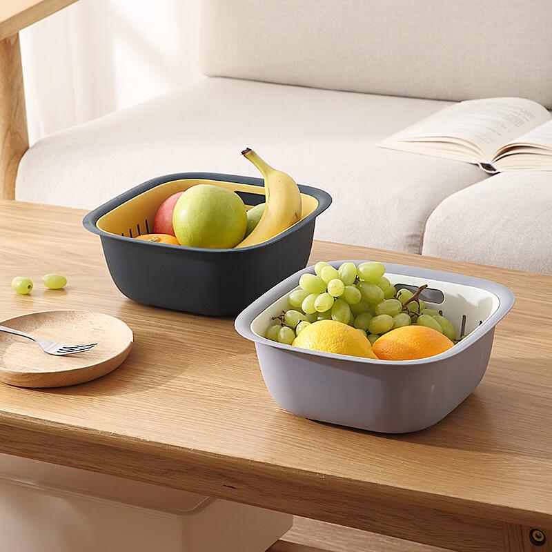 Скандинавский стиль Корзины для хранения с дренажем для холодильника