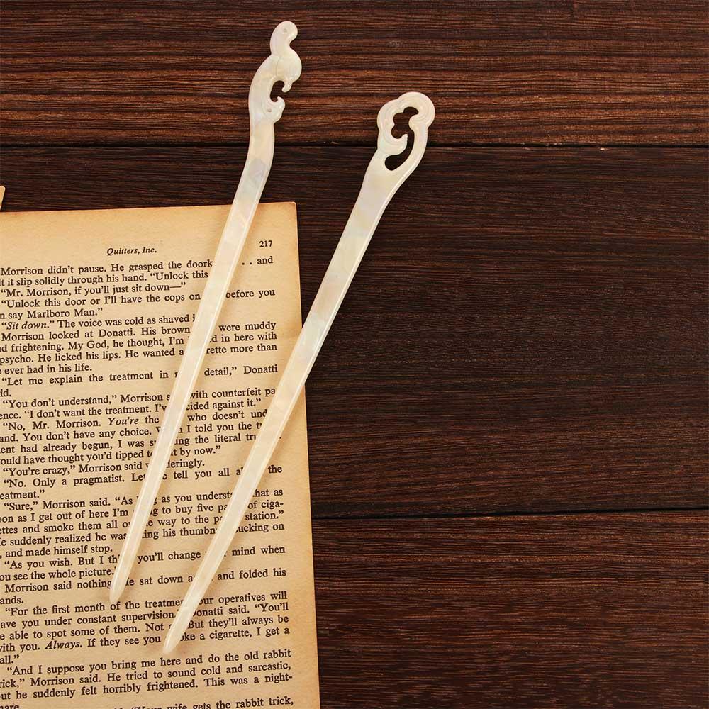 Women Chinese Style Ladies Hanfu Acetate Cloud Hairpins Hair Accessories Hair Sticks Hair Fork