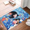 Japanese Sakura Flowers Cherry Blossoms Doormat Mat Anti-Slip  Bath Kitchen Bedroom Rug Carpet 40*60cm