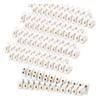 ABGR-50Pcs Terminal Block White Screw Terminal Connector Dual Row Electric Barrier Block 12-Position Terminal Strip,10A 380 V