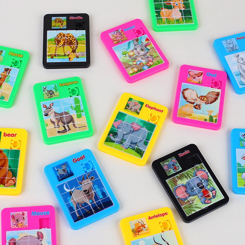 Kids' Creative Cartoon Huarong Road Puzzle - Interactive Parent-Child Educational Toy