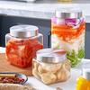 Large Capacity Sealed Glass Jar with Lid Kimchi Jar Miscellaneous Organizer Storage Can  Household