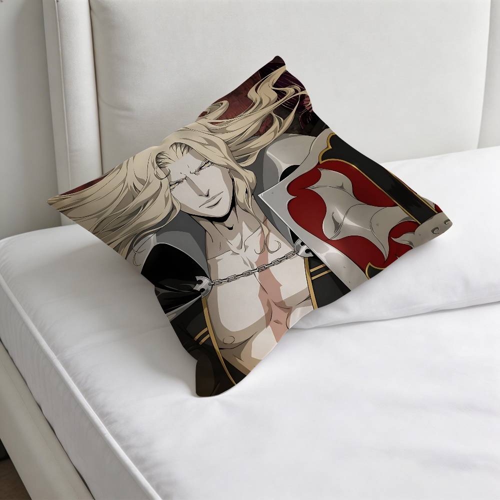 Game CCastlevania Alucard Decorative Square Pillow Cover Soft  Comfortable Pillow Case Sofa Bed Home Decoration