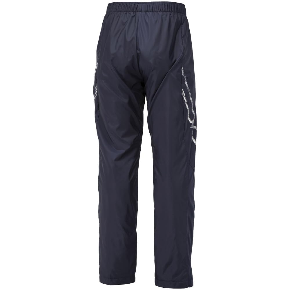 Mizuno 32MFA631 Breath Thermo Lined Warmer and Deep Size M MC-LINE Pants, Moisture-Wicking Heat-Generating, Navy/Silver,