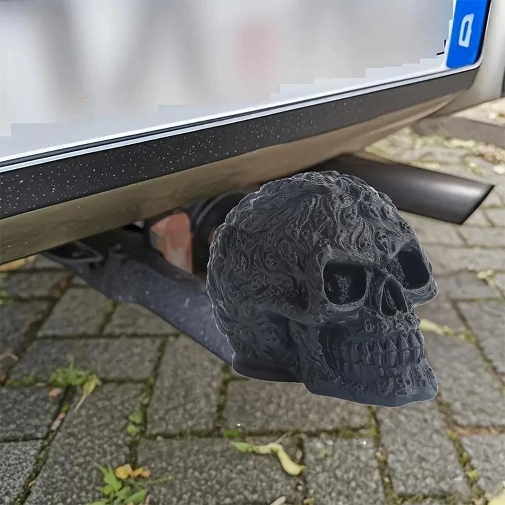Skeleton Trailer Connector Cover Skull Trailer Coupling Cover Anti-Rust Cover Ball Protector Trailer Hitches Cap Towing Hit G4Z3