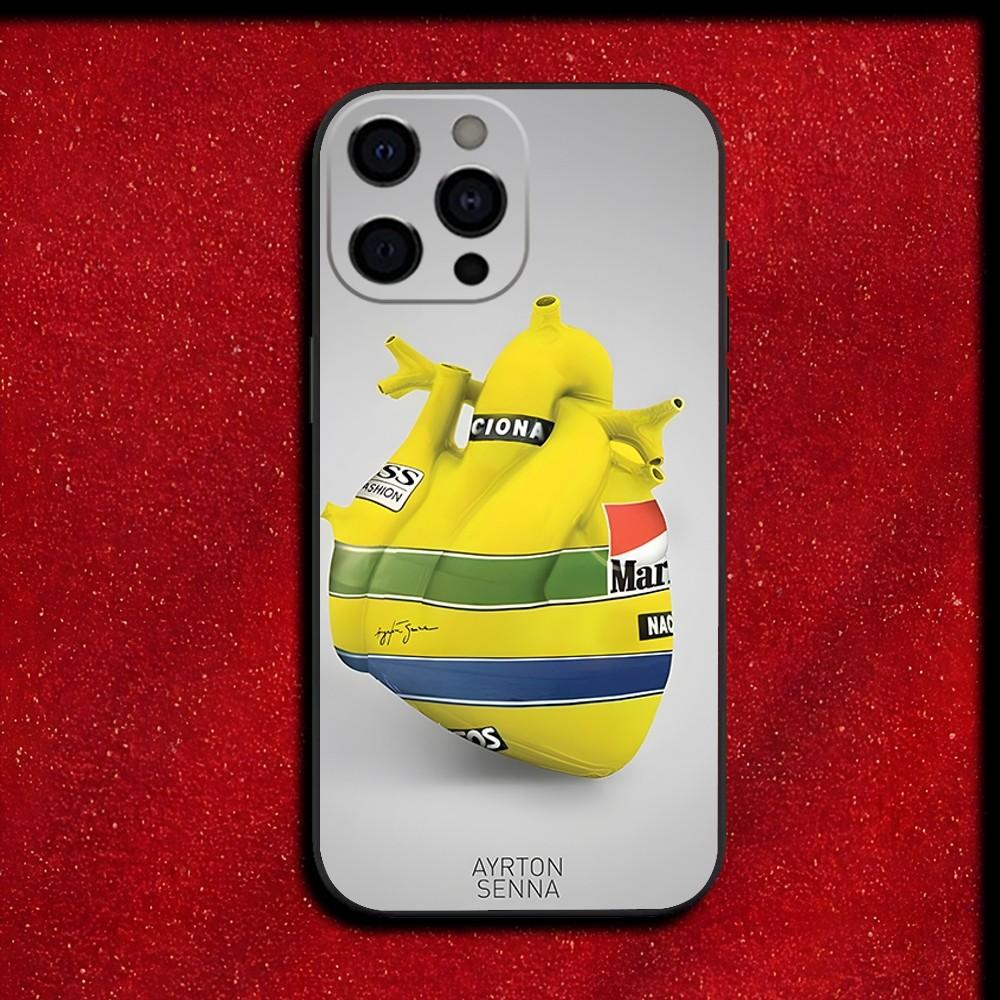Racing Driver A-Ayrton S-Senna Phone Case For iPhone 16,15,14,13,12,11,Pro,X,XS,Max,XR,Plus,Mini Soft Black Cover