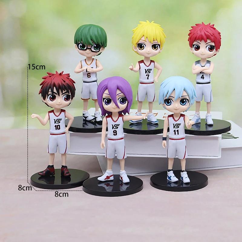 Anime Kuroko Basketball Actionfigur 6 Stile Weißes Uniform Kuroko Tetsuya Teppei Kagami Taiga Sammlerstück Spielzeug für Jungen Geschenk