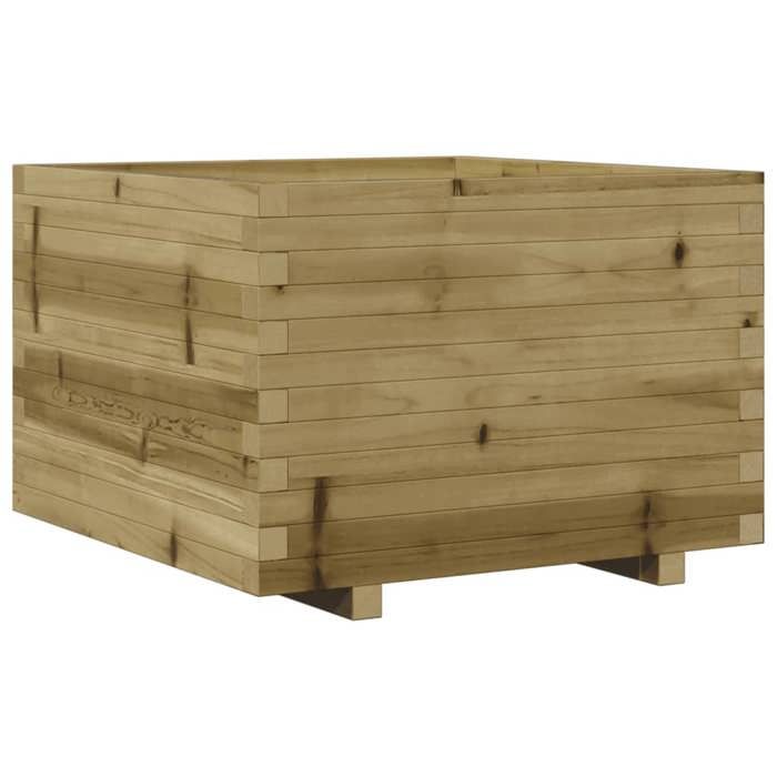 VidaXL Jardinière 70x70x49,5 cm bois de pin imprégné, jardinière d'extérieur, bac à fleurs, boîte à plantes, jardinière de 847367