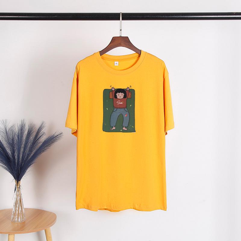 TWINFLAMES Kawaii Cartoon Print T Shirt Women Harajuku 90s Cute Women T-shirt Funny Streetwear Graphic Tops Female