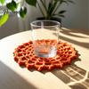 Decorative Gothic Yarn Coasters Spider Web Crochet Coaster, Handmade Knitted Drink Mat, Aesthetic Table Boho Style Dining Mats Protection Mats,
