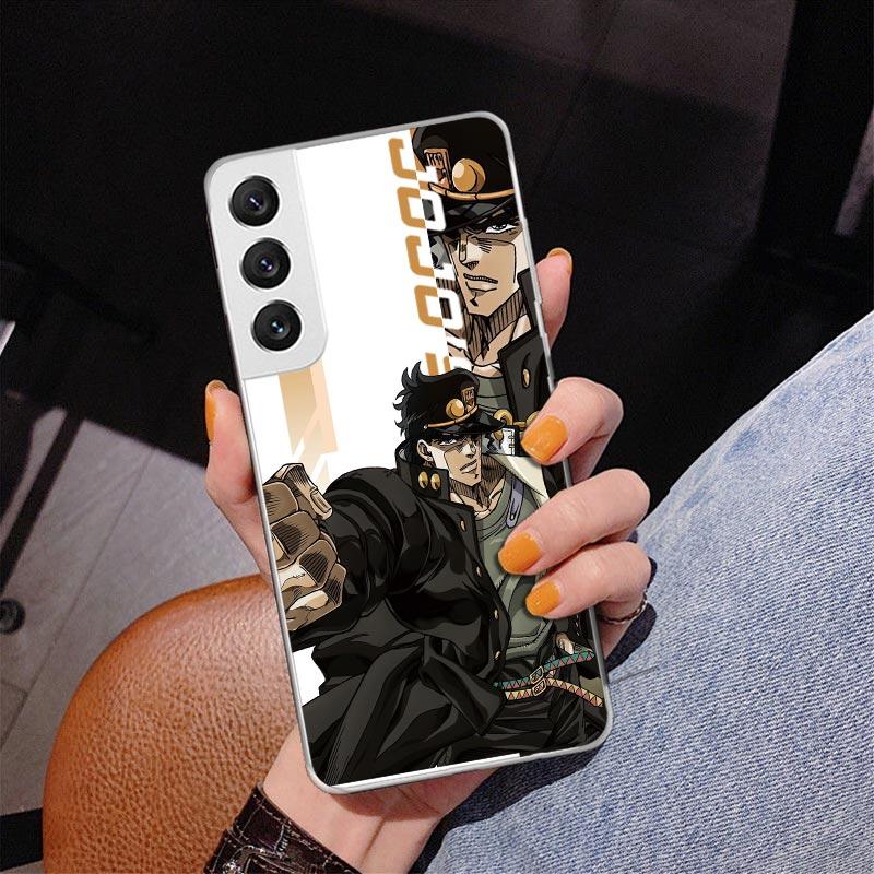 JoJo Bizarre Adventure Anime Phone Case For Samsung Galaxy S24 S25 Edge S26 Ultra S23 S22 S21 Plus S20 FE + Personalized Print C