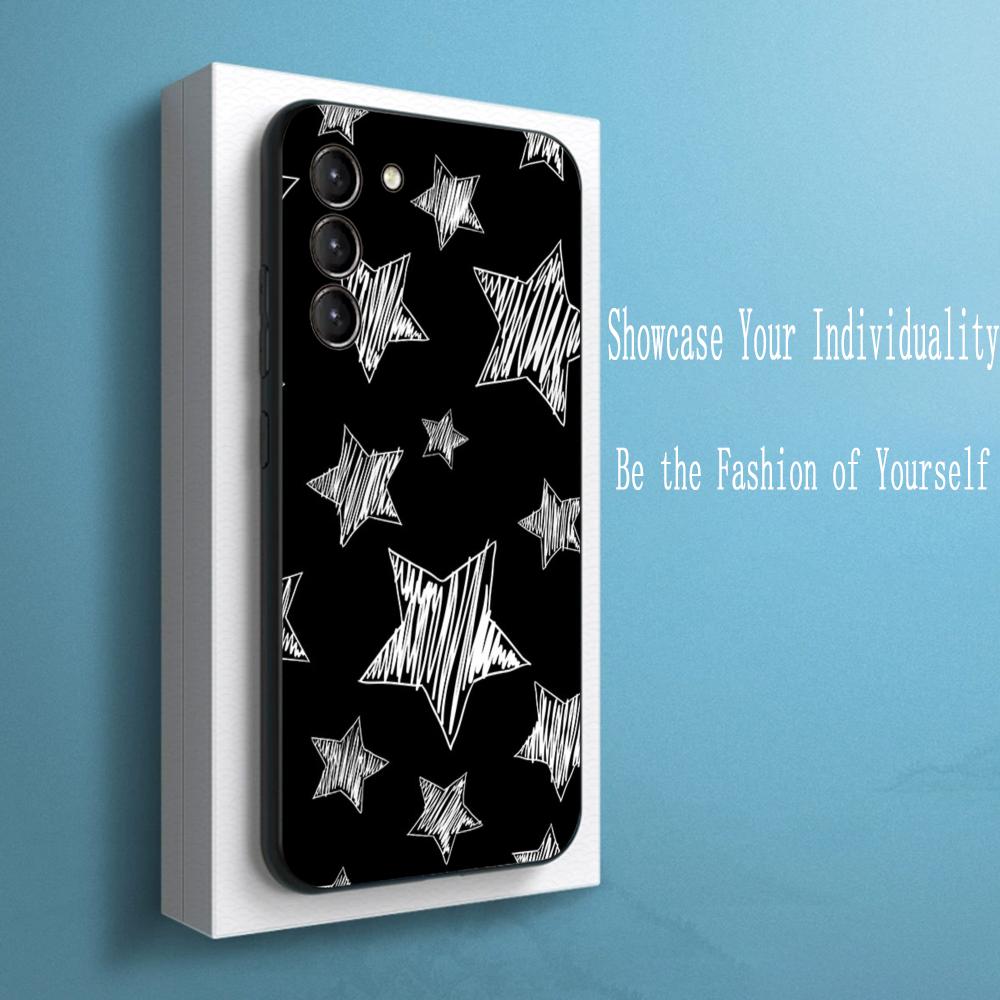 

Fashion stars hot selling pattern Phone Case For Samsung Galaxy S25 S24 S23 S22 S21 S20 Plus Ultra Note20 Soft Black Samsung S22