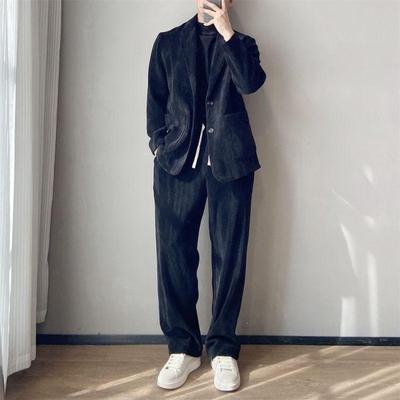 Premium Corduroy Suit Set Melange Dopa,Infused Men's Fall,Winter Casual Business