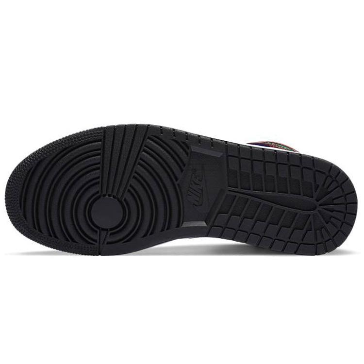 (WMNS) Air Jordan 1 Mid SE 'Black White Multi-Color' Damskie DB5454-001