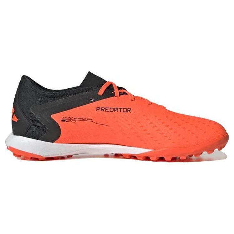 Adidas PREDATOR ACCURACY.3 TF Turf Slip Resistant, Abrasion Resistant, Lightweight Soccer Shoes Unisex Black Orange GW4641