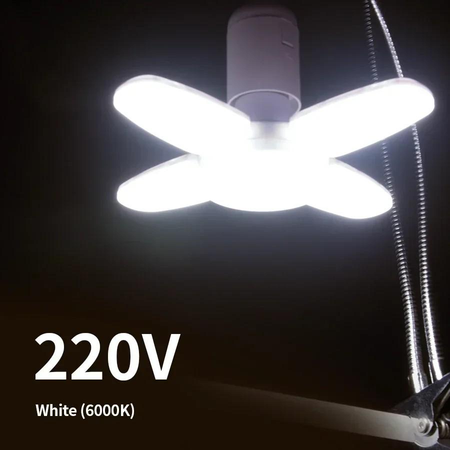 

E27 Fan Shape LED Bulb 4Leaf Pendant Light 220V 110V 28W Foldable Light Bulb For Home Living Room Warehouse Garage Ceiling Light