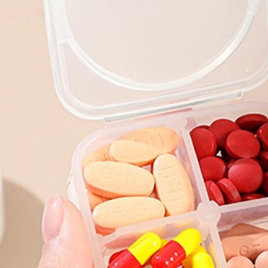 Pill Box Weekly Organizer with Independent Sealing Buckles Design Pill Container Large Capacity Transparent Case for Travel And Home