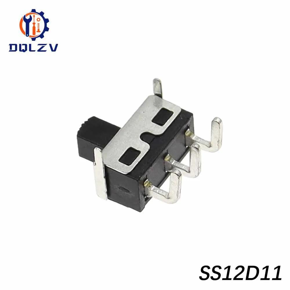 SS12D10 SS12D06 Toggle Switch Straight / Right Angle 3 Pin 1P2T Handle High Slide Toggle Switches