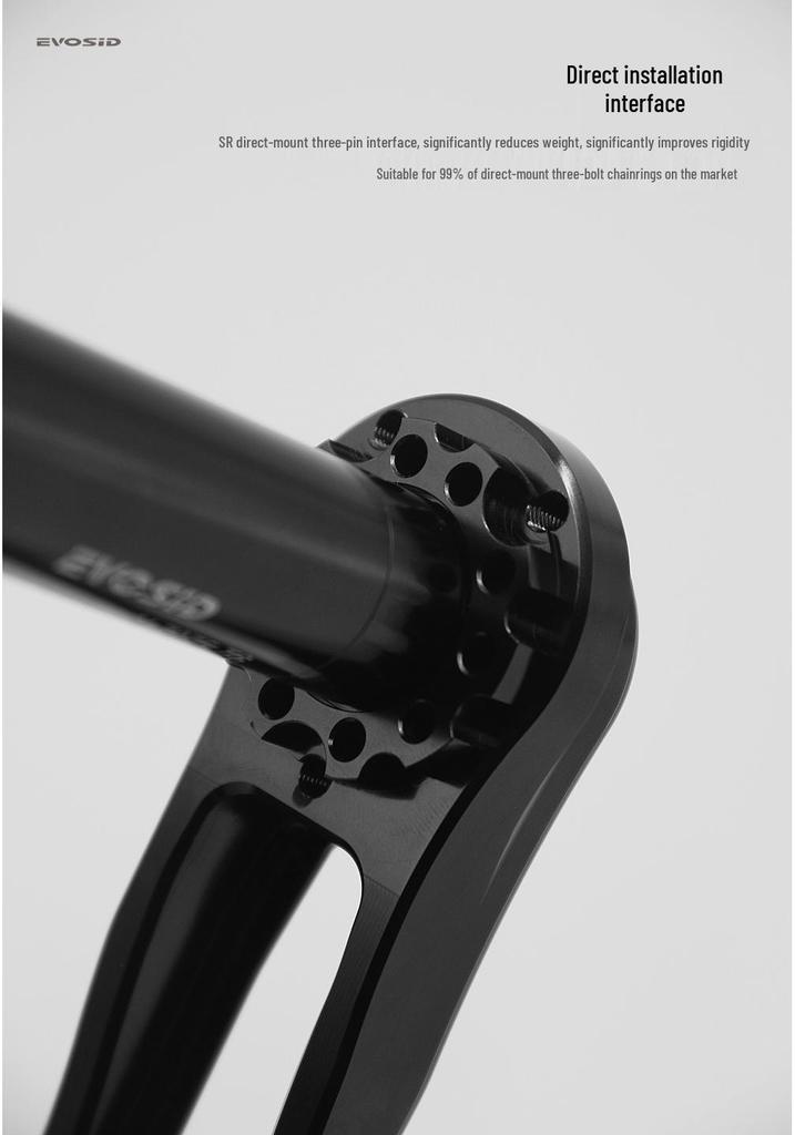 EVOSID Lightweight CNC Road Bike Crankset: 3-Bolt, 40-50T for Gravel & Folding Bikes