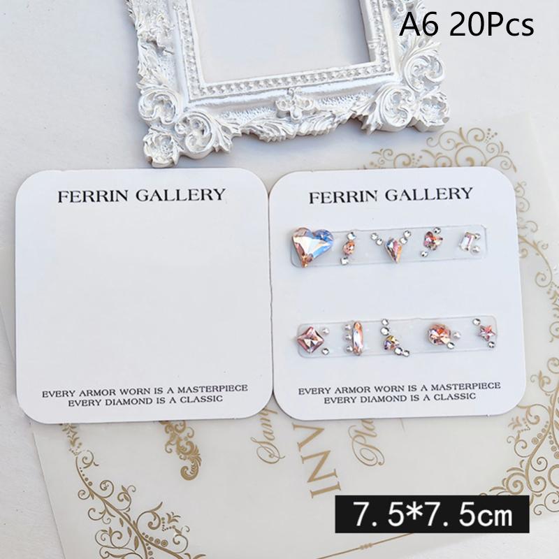 20Pcs Nail Display Cardboard Simple Style Fake Nails Card For Press On Nails Photograph Props Nail Salon