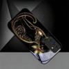 Luxury Jeweled Cat Black Phone Case For Samsung A32 A33 A34 A35 A36 A37 A51 52 52s A53 A54 A55 A56 A57 A71 A72 A73 Glass Cover