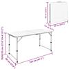 Faltbarer Campingtisch 4 Stühle Und Verstellbare Höhe 120 X 60 Cm