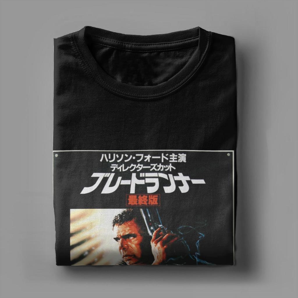 Herr T-shirts med Blade Runner japansk filmaffisch 100% bomullskläder Vintage kortärmade t-shirts födelsedagspresent t-shirt