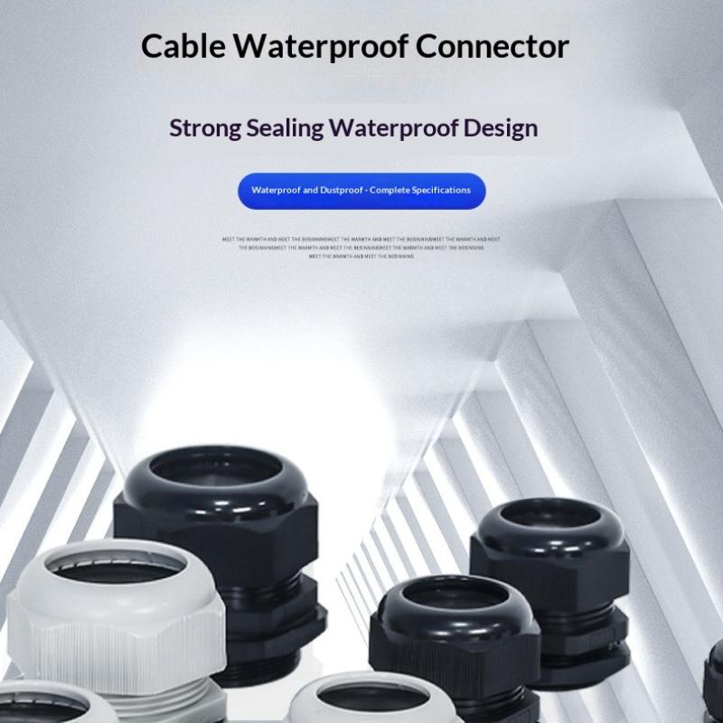 10PCS Waterproof Cable Gland PG7 PG9 Black White Plastic Seal Joint Nylon IP68 Cable Fixing Nylon Connector For Electrica Wire