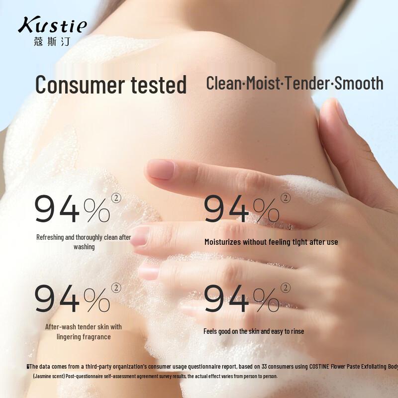 Kustie White Jasmine Flower Pulp Scrub Shower Gel